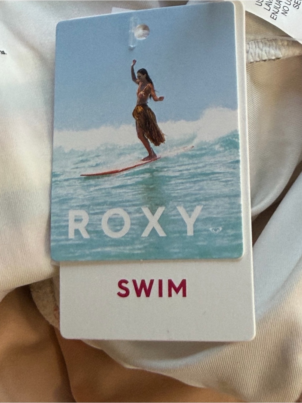Roxy | Saidia Striped Pink & Olive One-Piece Swimsuit New - Picture 10 of 12